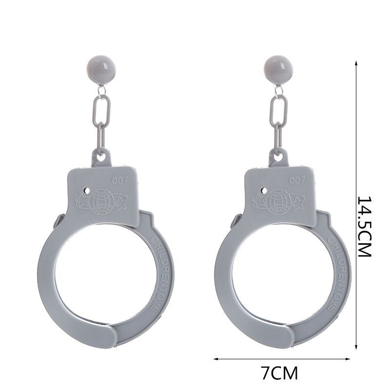 Handcuffs earrings CLIP ON