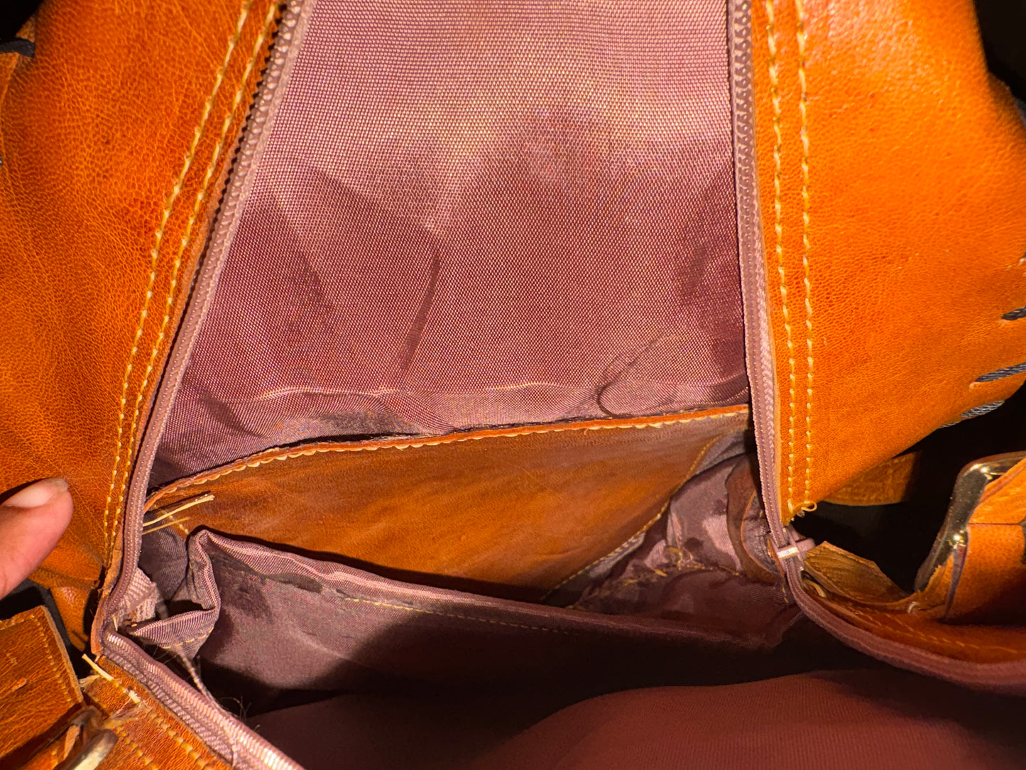 Vintage 3D Molded Face Leather Handbag