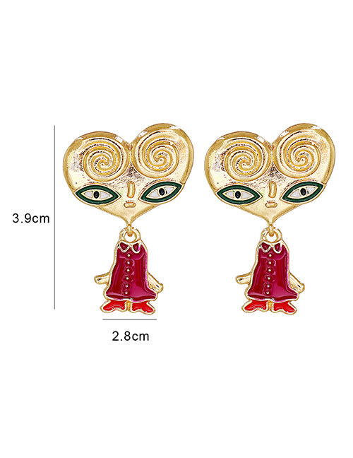 Auntie Cartoon Earrings