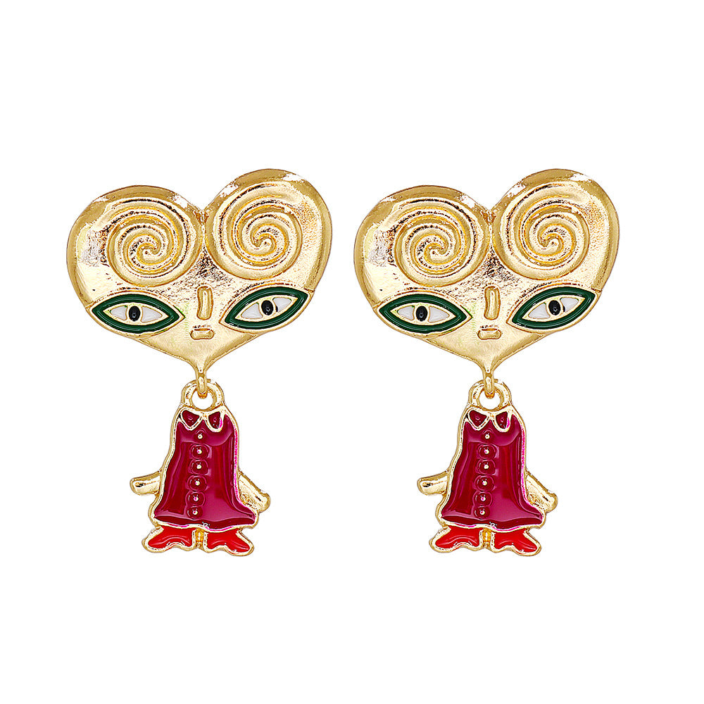 Auntie Cartoon Earrings