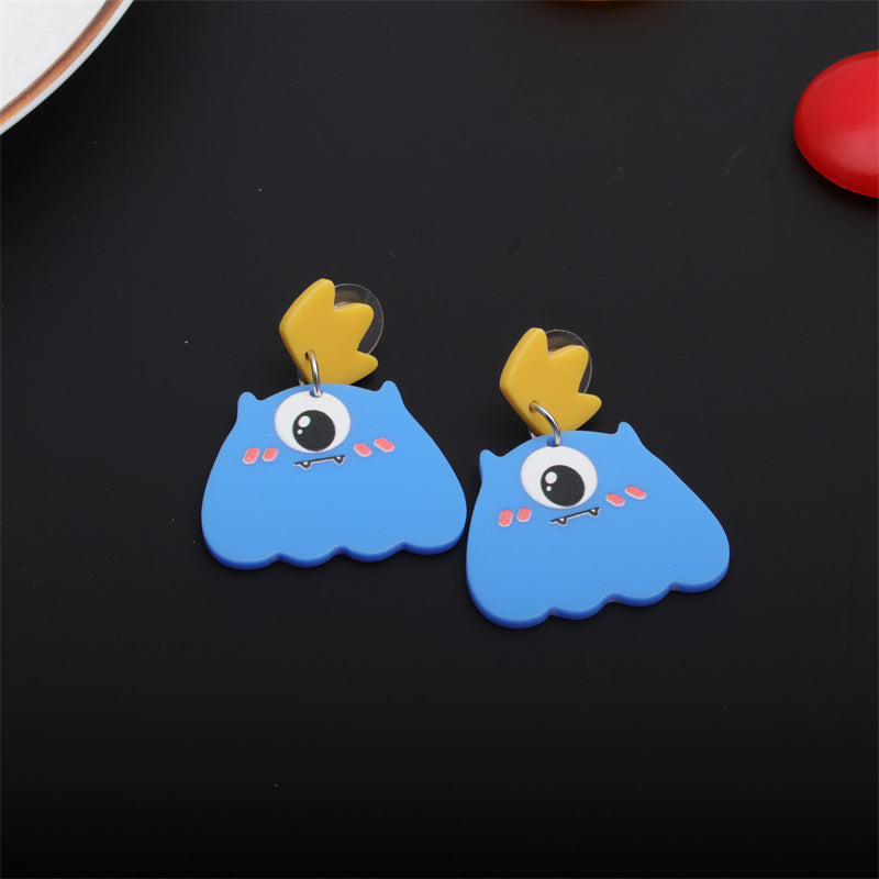 One Eye Cartoon Earrings