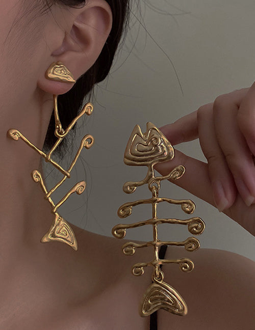 Fishbone Earrings