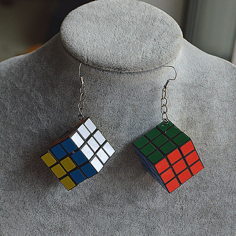 Rubik’s Cube Earrings