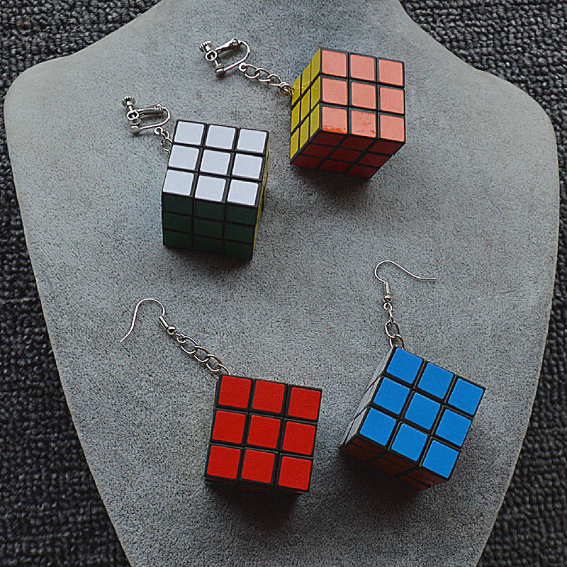 Rubik’s Cube Earrings