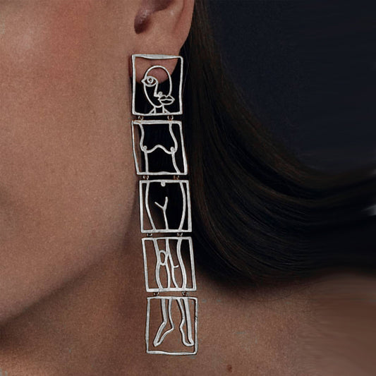 My Body Silver Earrings